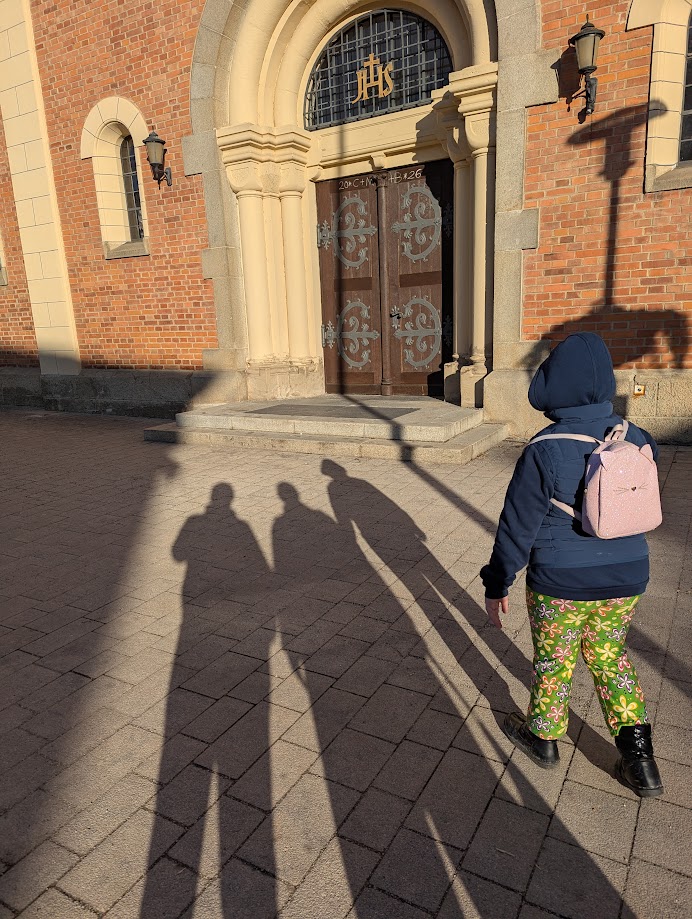 Before a church shadows of everyone.